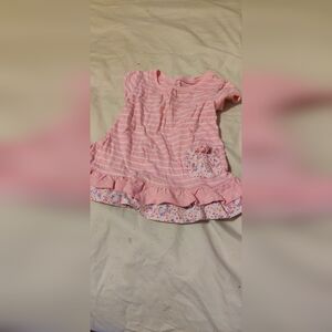 The Children's Place Pink and White Striped Top